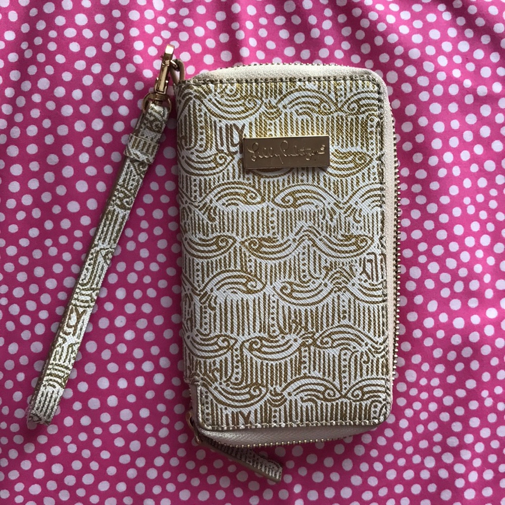 Lily Pulitzer Gold Clutch/Wristlet